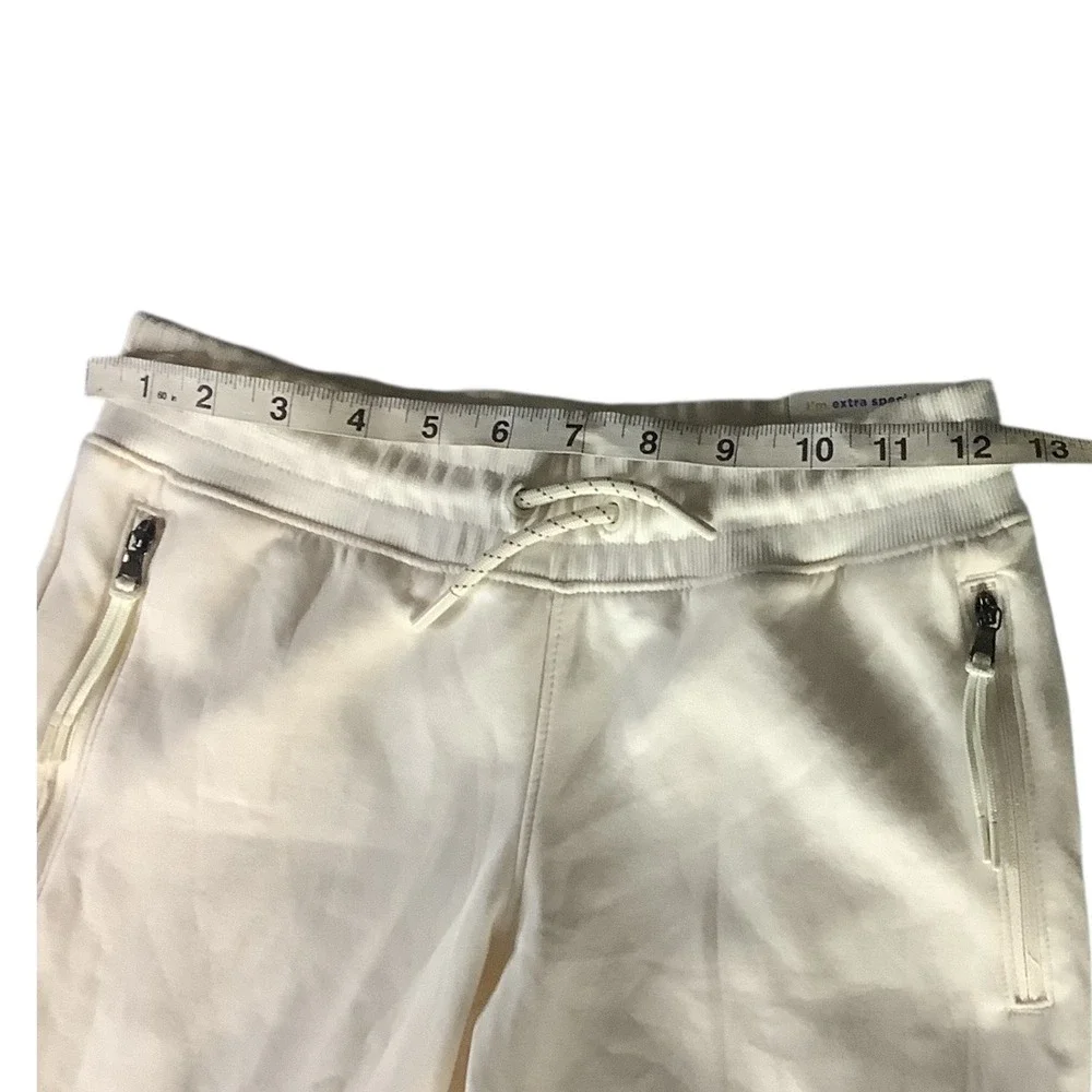 Old Navy Active Girls Jogger Pants Dynamic Fleece‎ Beige Size M/8 Zip Pockets